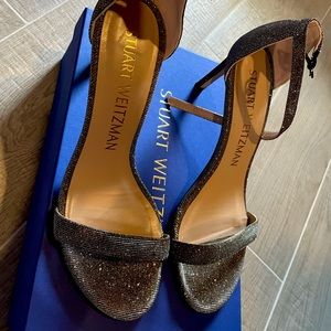 Stuart Weitzman Nunaked Straight 60 mm Stiletto in Pyrite.